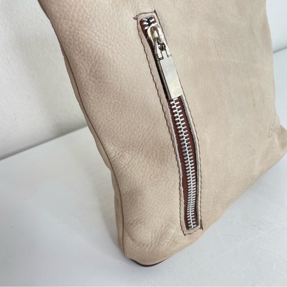 HEBELLA Made in Italy Asymmetrical Leather Crossbody Bag Purse Boho Minimalist - Picture 10 of 16